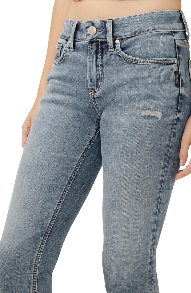 Silver Jeans Co. Suki Curvy Mid Rise Capri Jeans, Alternate, color, Indigo