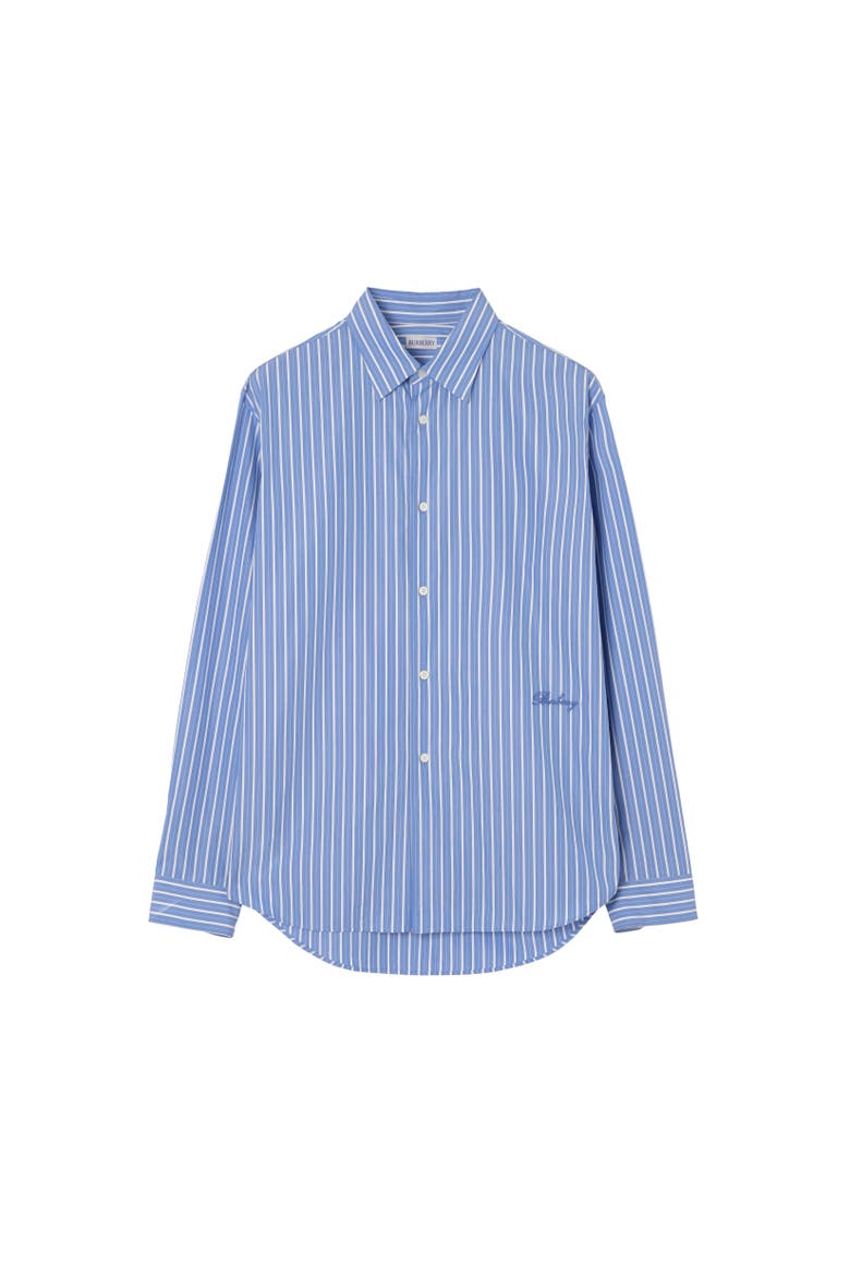 Relaxed Fit Striped Cotton Shirt, Alternate, color, Classic blue/white