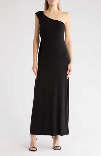 GO COUTURE One Shoulder Maxi Dress