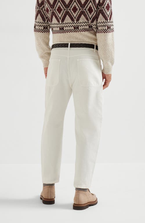 Brunello Cucinelli Utility-pocket Gabardine Trousers In Gray