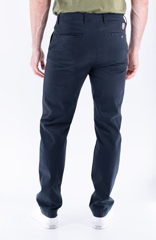 Devil-dog Dungarees Slim Fit Flat Front Sateen Twill Chinos In Blue