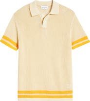 MAVRANS Stripe Open Stitch Organic Cotton Polo