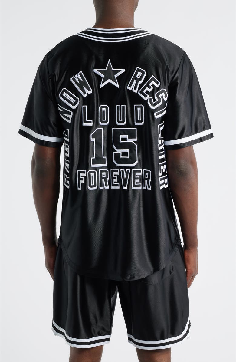 Rolling Loud Loud Forever Baseball Jersey, Alternate, color, Black