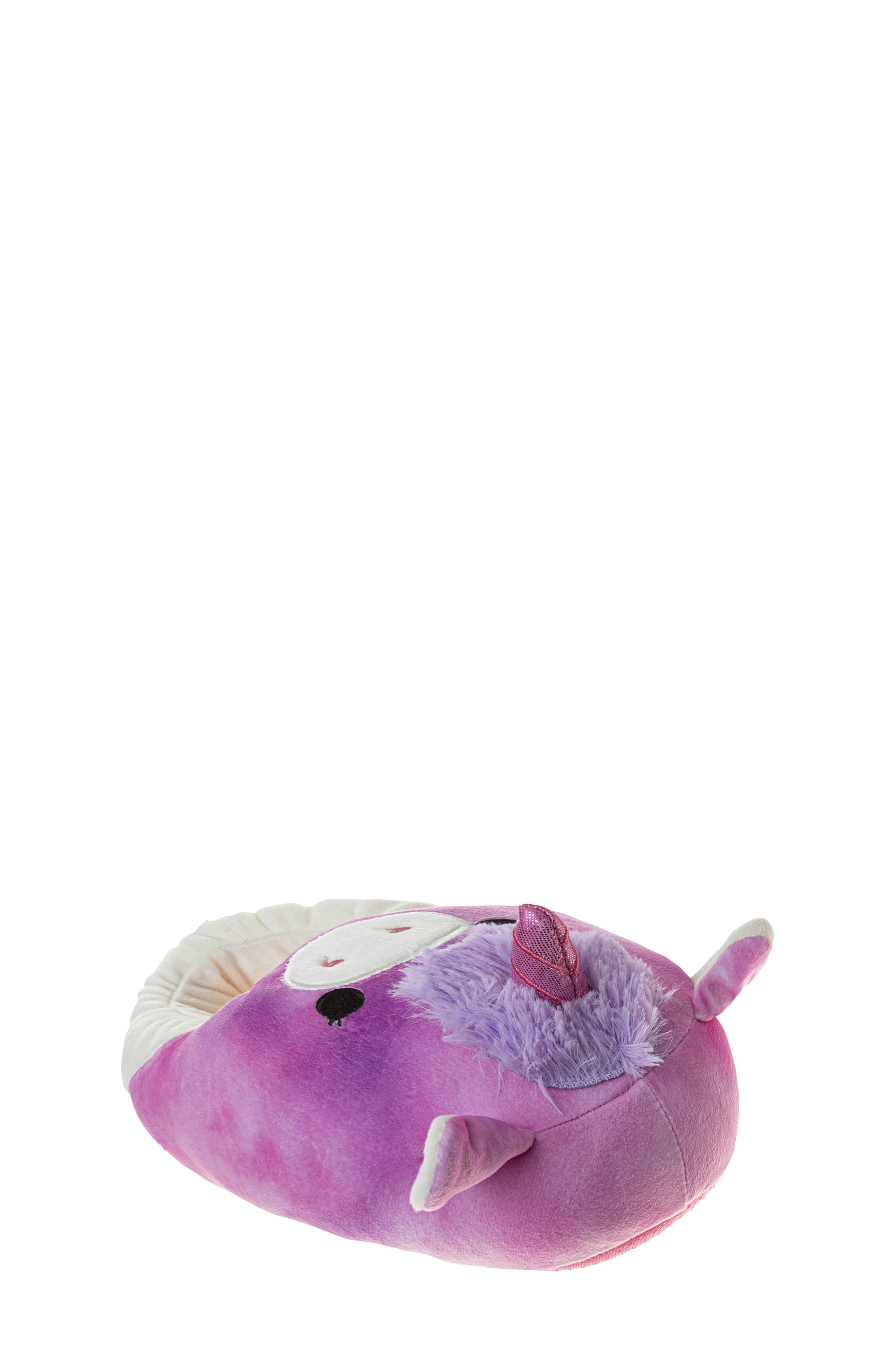 JOSMO Kids' Squishmallows Lola the Unicorn Plush Slipper, Main, color, Tie Dye/ Purple
