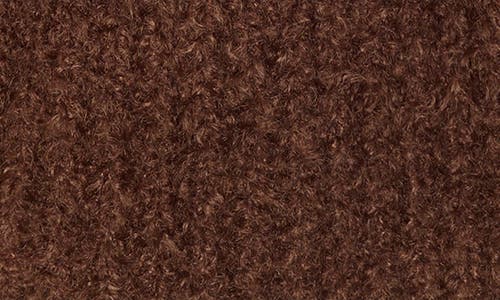 Nanette Lepore Faux Shearling Beanie With Faux Fur Pompom In Brown