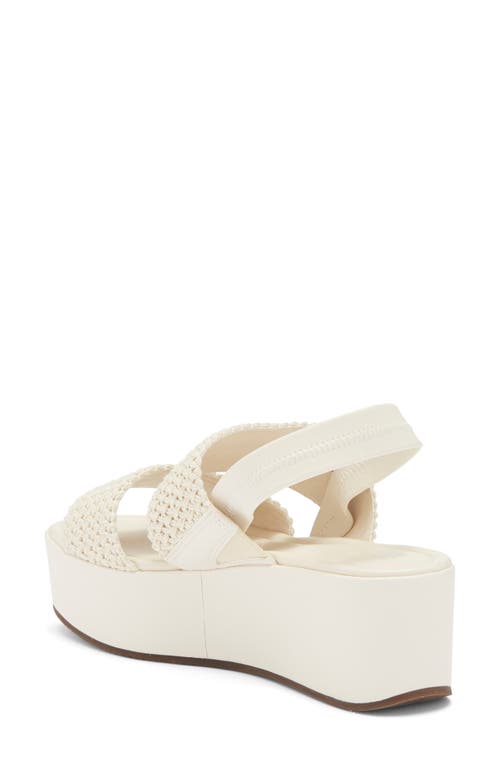 Nordstrom Rack Cassie Platform Wedge Slingback Sandal In Ivory Vanilla