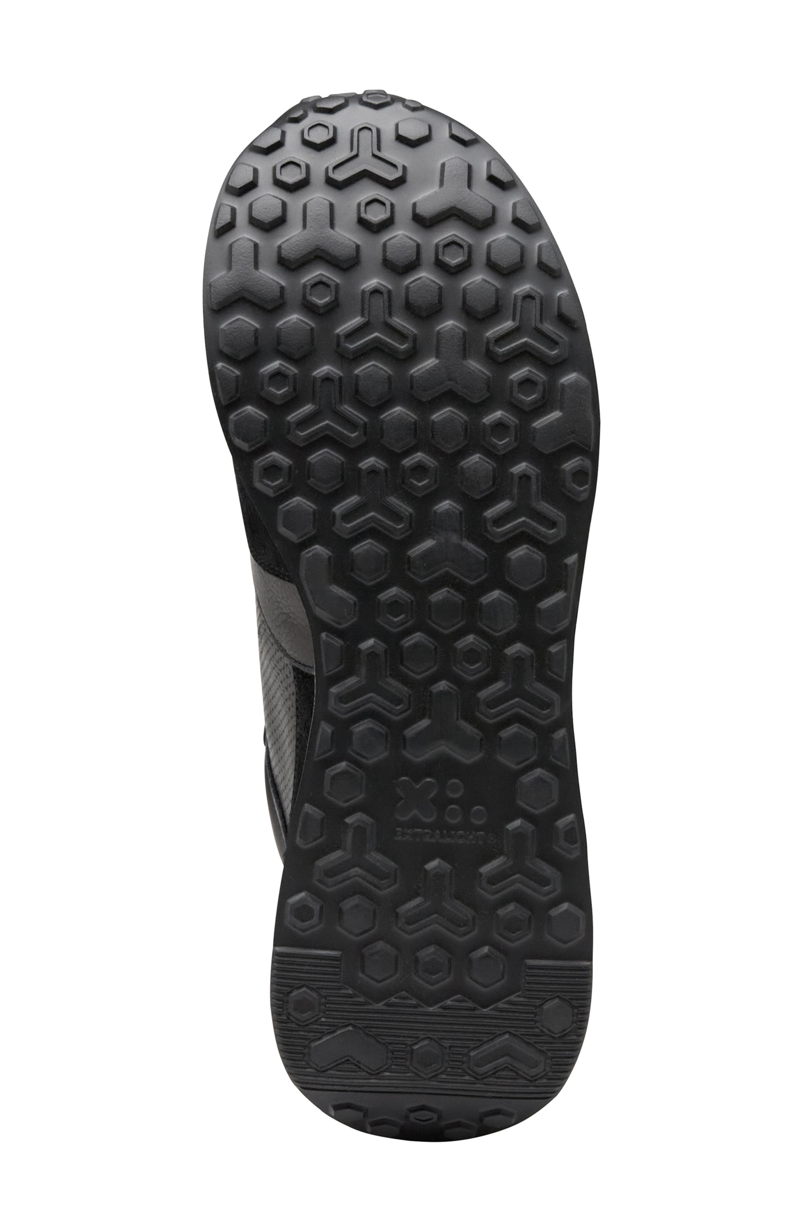 JOHNSTON & MURPHY COLLECTION Briggs Perforated Sneaker, Alternate, color, Black Full Grain/Suede