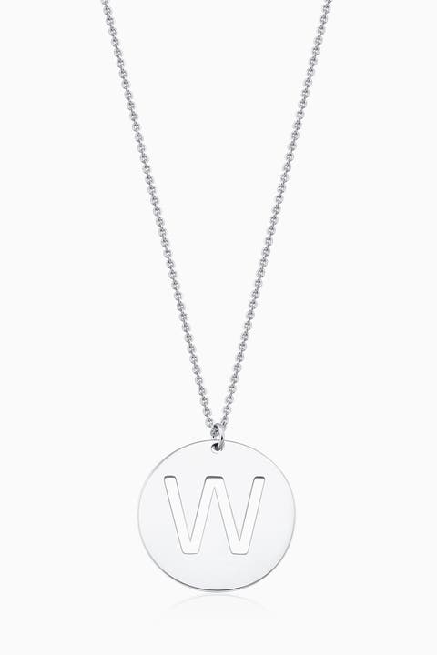 Say My Name Initial Pendant Necklace in Sterling Silver