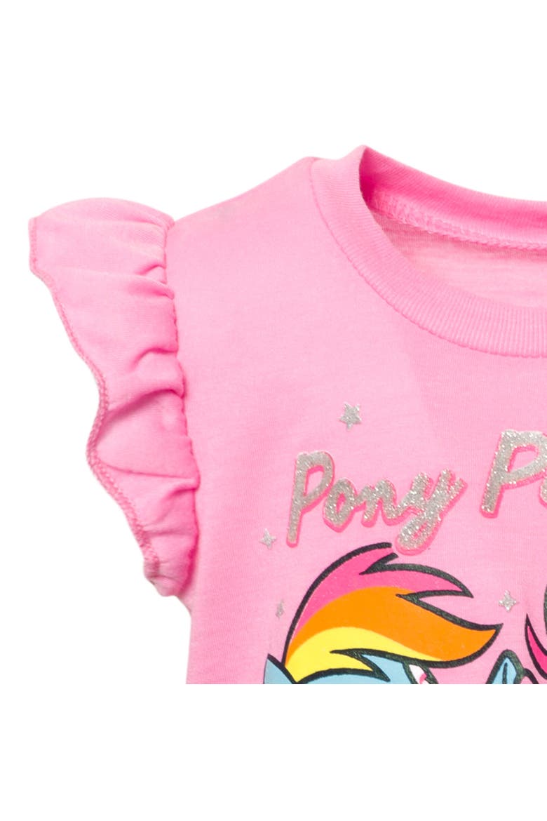 T-Shirt & Bike Shorts Set, Alternate, color, Pink