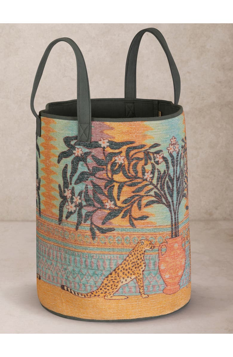 GAURI KOHLI Zaria Laundry Hamper 14" x 20", Main, color, Multicolored