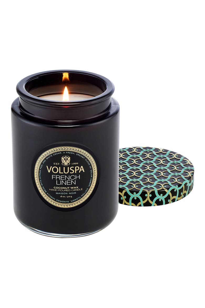 French Linen Large Jar Candle, Alternate, color, NO COLOR