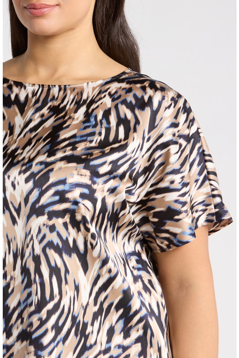 Print Bateau Neck Top, Alternate, color, DUTCH BLUE MULTI