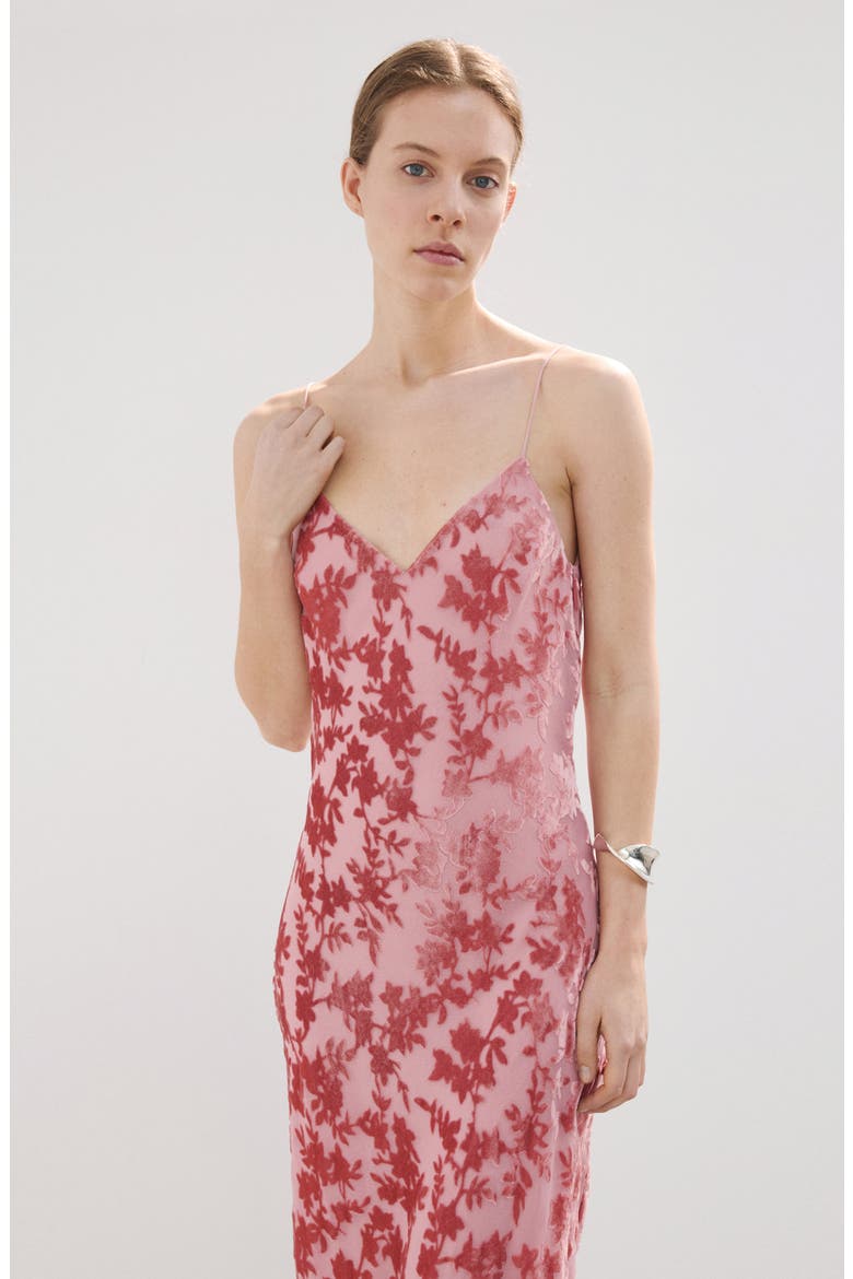 Devor Floral Burnout Sleeveless Maxi Dress, Alternate, color, PASTEL PINK