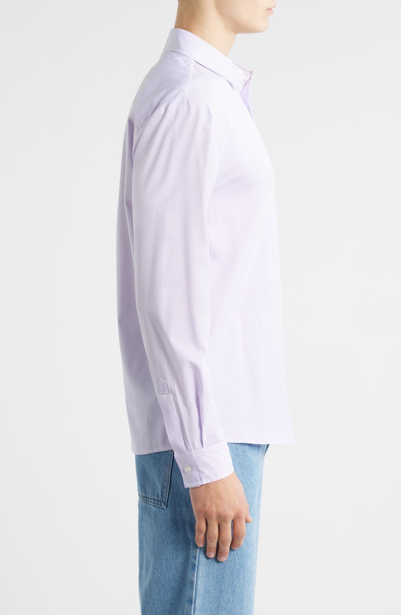 KROST Regular Fit Light Purple Pinstripe Cotton Button-Up Shirt, Alternate, color, Keepsake Lilac