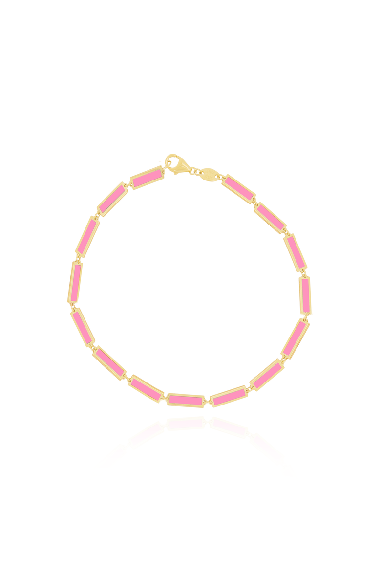 The Lovery Fine Jewelry Bubblegum Pink Bar Bracelet, Main, color, Bubblegum Pink