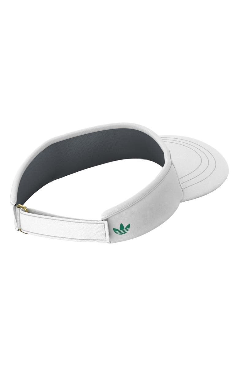 adidas Signature Logo Visor, Alternate, color, White/ Bold Green
