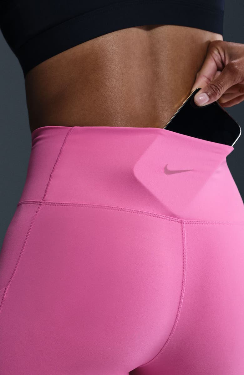 Nike One 8-Inch High Waist Biker Shorts, Alternate, color, Playful Pink