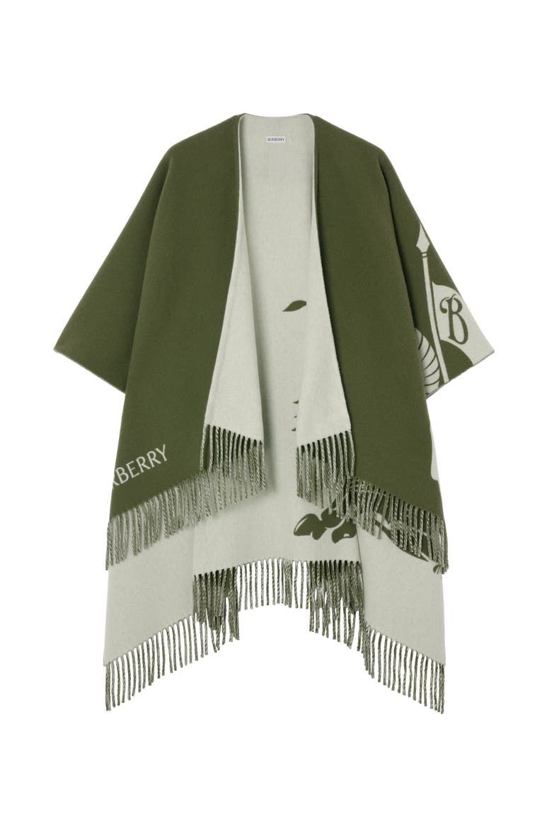 Knight Wool Cashmere Cape, Main, color, Pea green