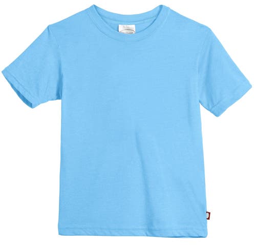 City Threads Kids' Boys Organic Cotton Soft Jersey Short Sleeve Crew Tee In Blue