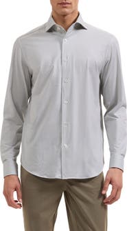 Bugatchi Devon OoohCotton® Geo Print Button-Up Shirt