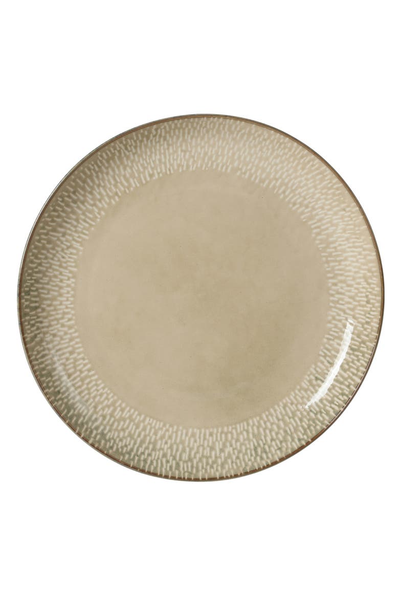 Jasper 16 Piece Plates and Bowls Reactive Glaze Dishes Stoneware Ceramic Dinnerware Set - Service for 4, Alternate, color, Cream