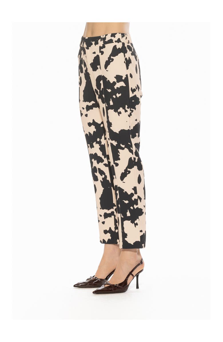 Alexia Admor Lior Printed Pants, Alternate, color, Black White Cow