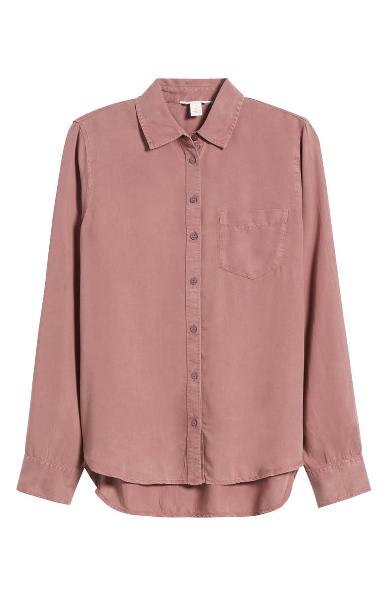 Caslon<sup>®</sup> Pocket Button-Up Shirt, Alternate, color, Purple Taupe
