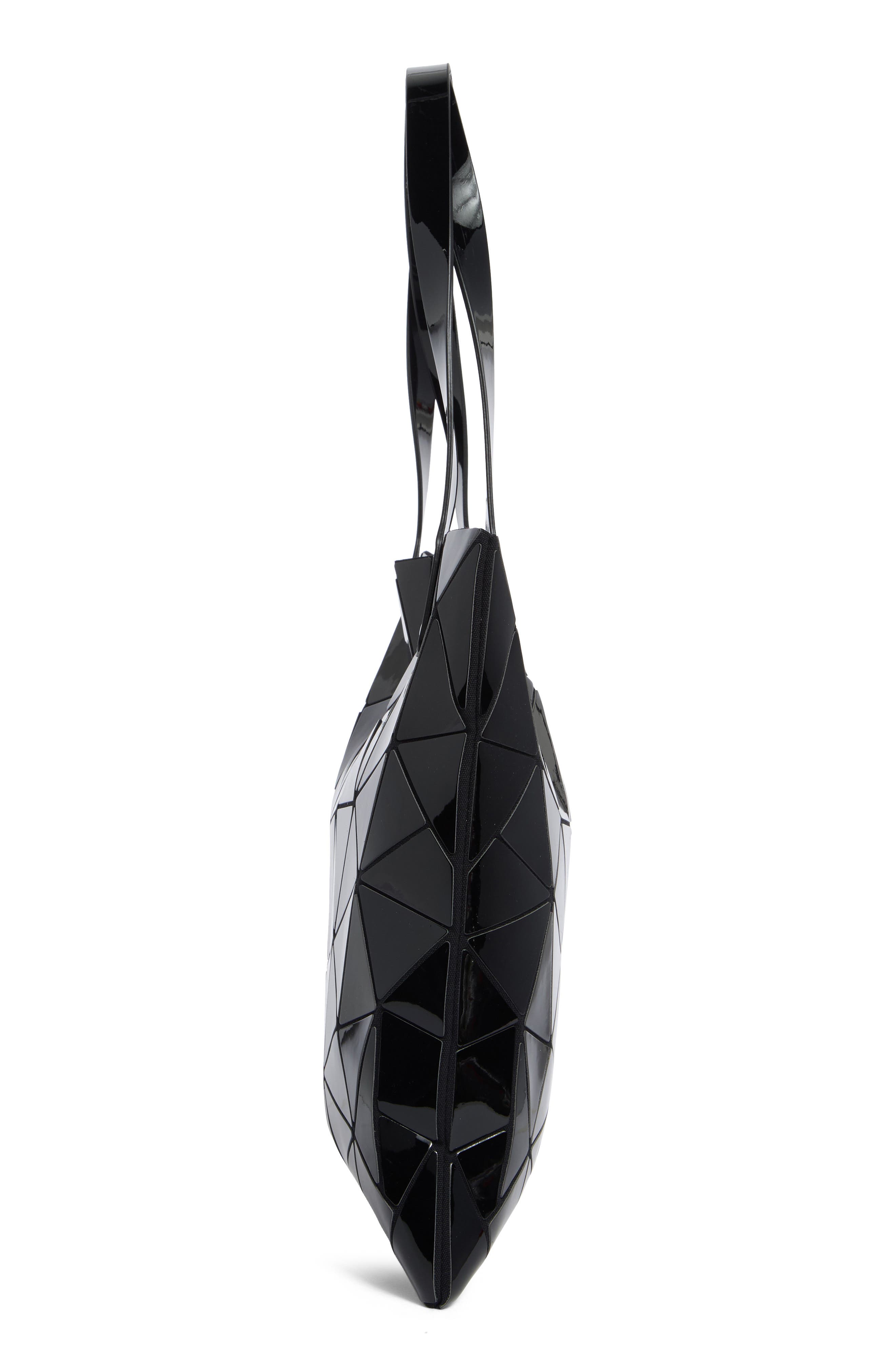 PATRIZIA LUCA Slanted Triangle Tote, Alternate, color, Shiny Black