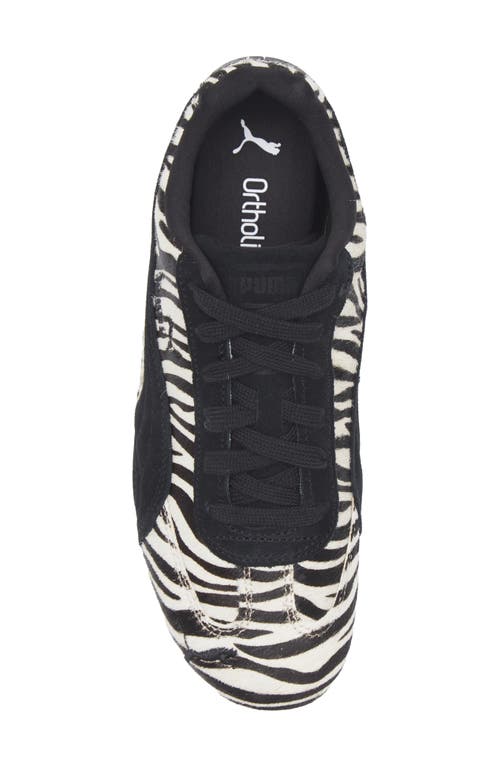 Puma Speedcat Zebra Print Genuine Calf Hair Sneaker