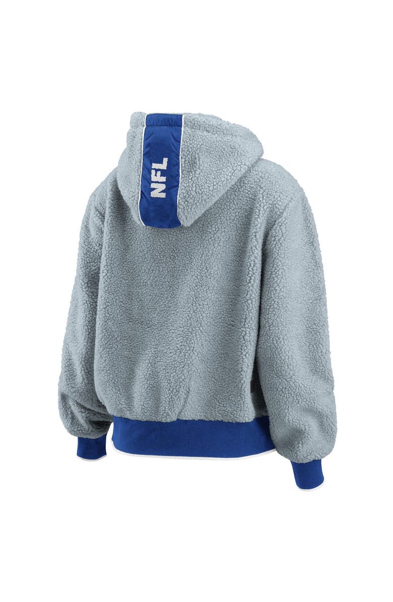 WEAR by Erin Andrews Women's WEAR by Erin Andrews Gray NFL Sherpa Full-Zip Hoodie Jacket, Alternate, color, 
