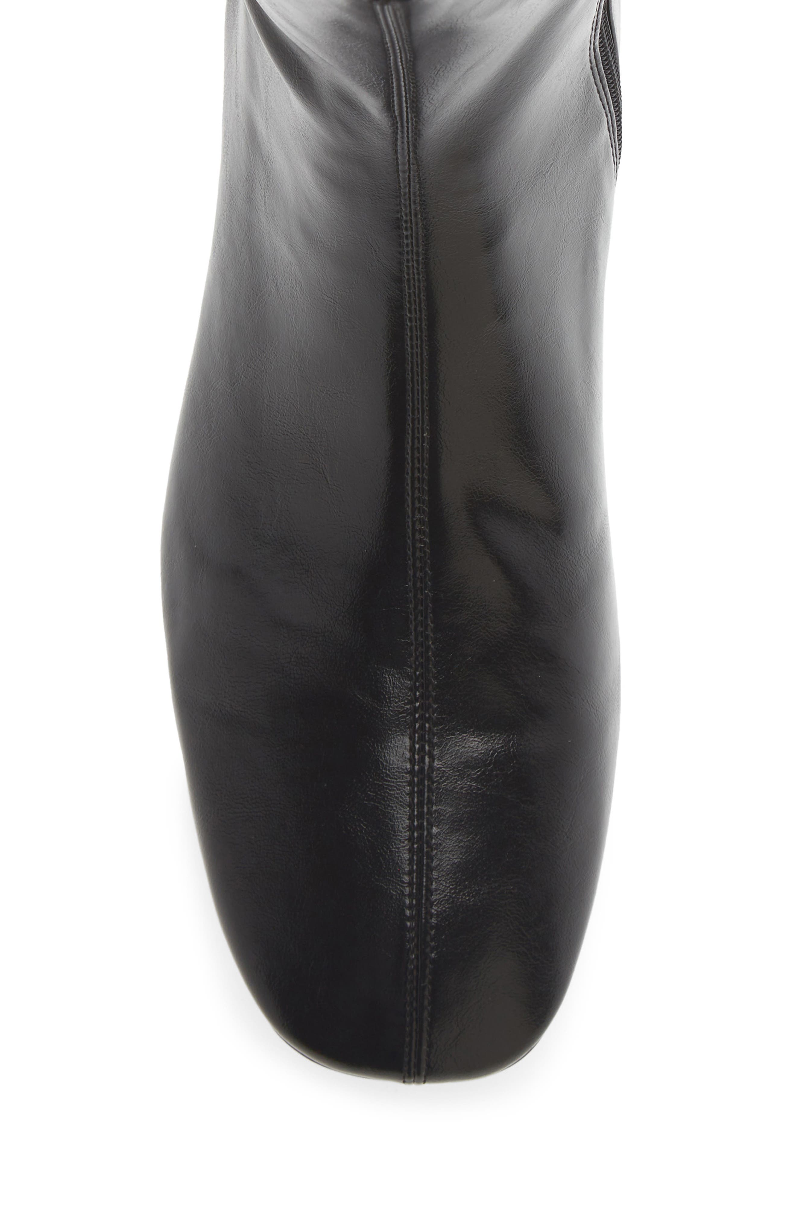 Oliver Faux Leather Bootie, Alternate, color, BLACK