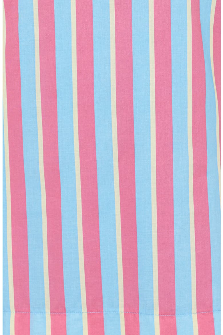 Benito Striped Cotton Minidress, Alternate, color, AQUA PINK STRIPE
