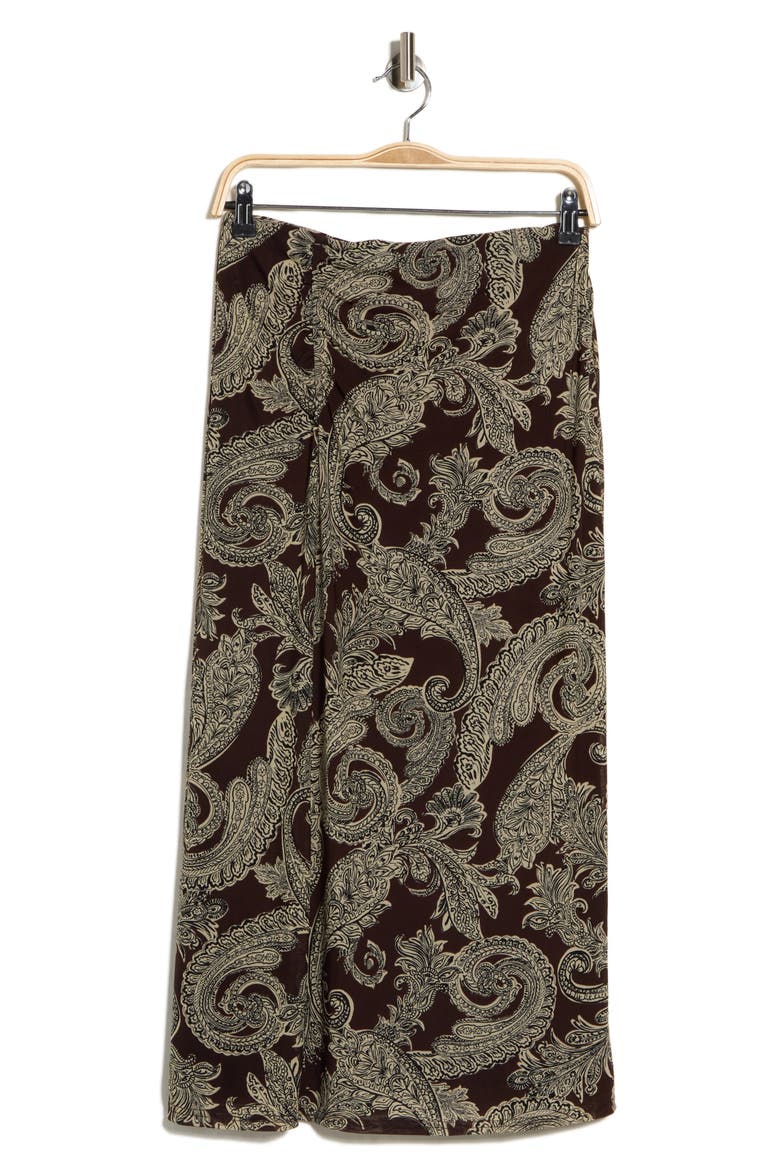On the Way Printed Midi Skirt, Alternate, color, CHIP BROWN