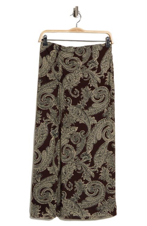 On the Way Printed Midi Skirt