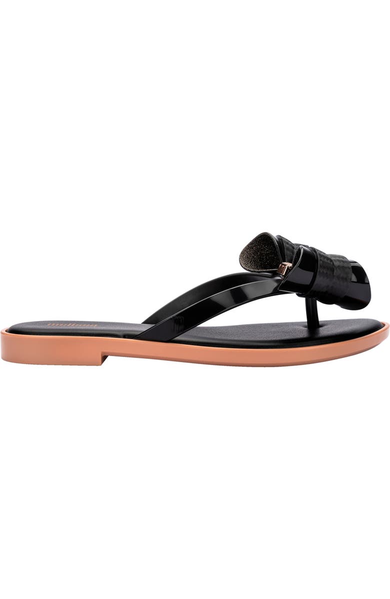 Melissa Slim V Ad Water Resistant Flip Flop, Alternate, color, Black/Beige