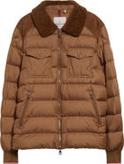 Moncler Jafferau Down Jacket with Genuine Shearling Collar