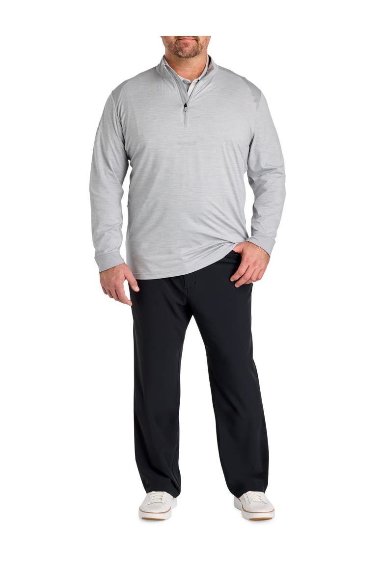 Big & Tall Soft Touch Colorblocked 1/4-Zip Gold Pullover, Alternate, color, CONCRETE HEATHER