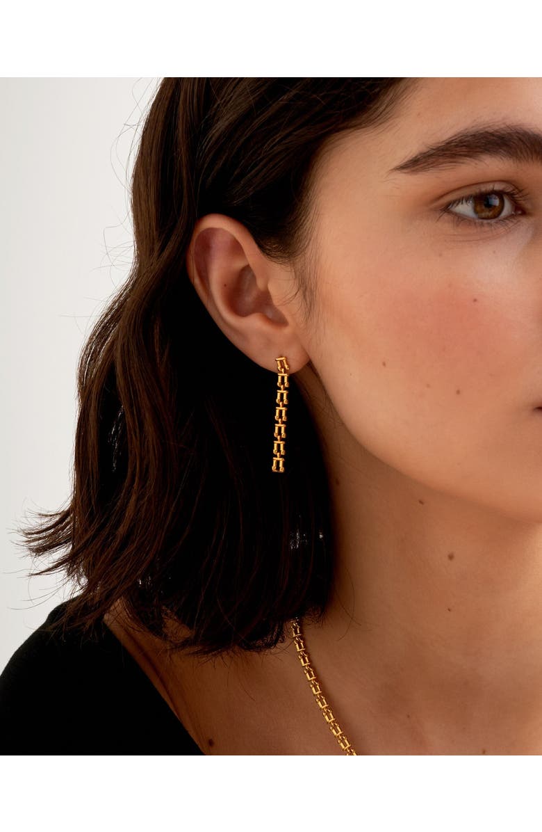 Katie Loxton Grecian Waterproof Gold Link Multi-Wear Earrings, Alternate, color, Gold