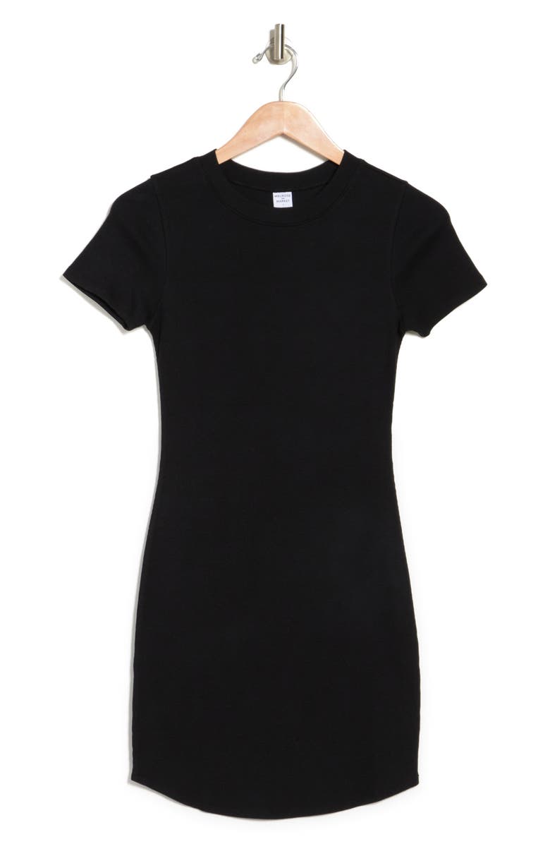 Melrose and Market Short Sleeve Crewneck Mini Dress, Alternate, color,
