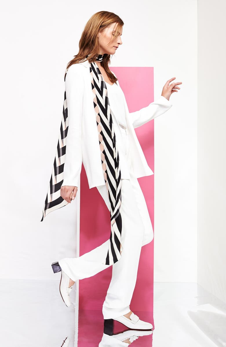 Lanvin Print Silk Crepe Scarf, Alternate, color, 