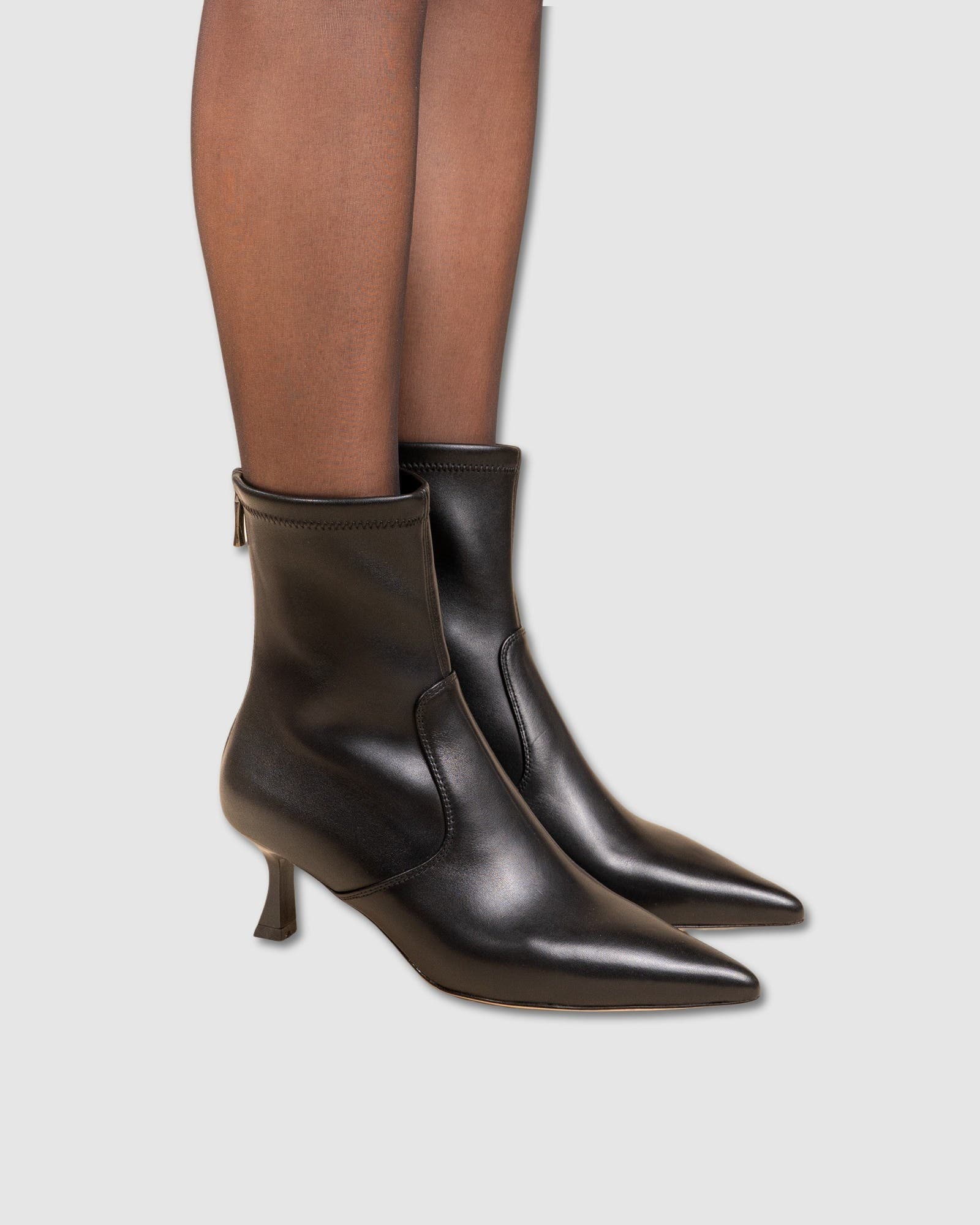 MI/MAI Louise Pointed Toe Low Heel Ankle Boot, Alternate, color, Black