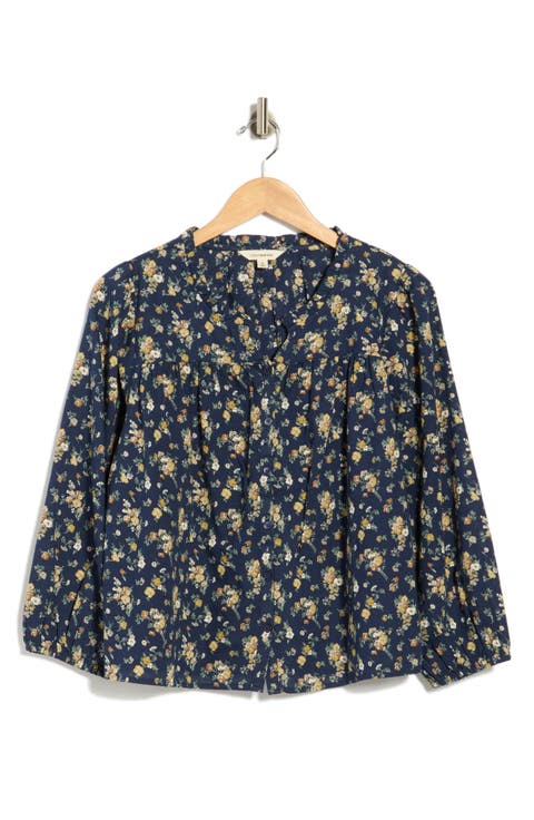 Cotton & Linen Notch Neck Top