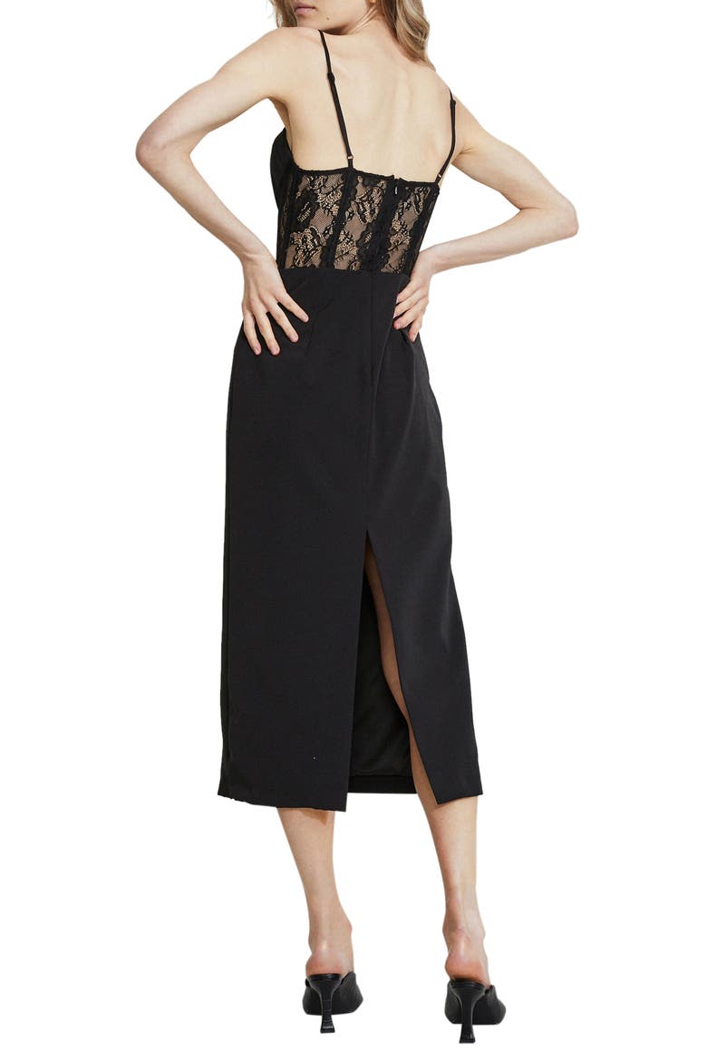 Margarita Lace Inset Dress, Alternate, color, BLACK
