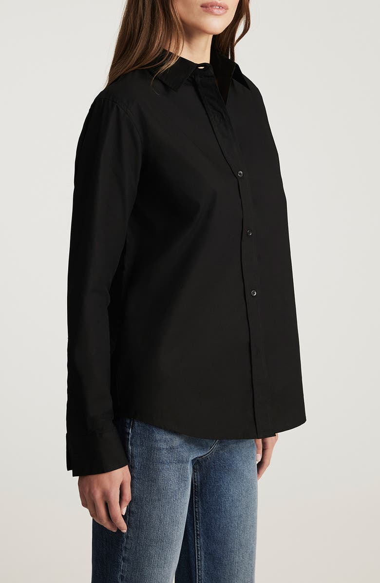 Mavi Jeans Long Sleeve Cotton Button-Up Shirt, Alternate, color, Black