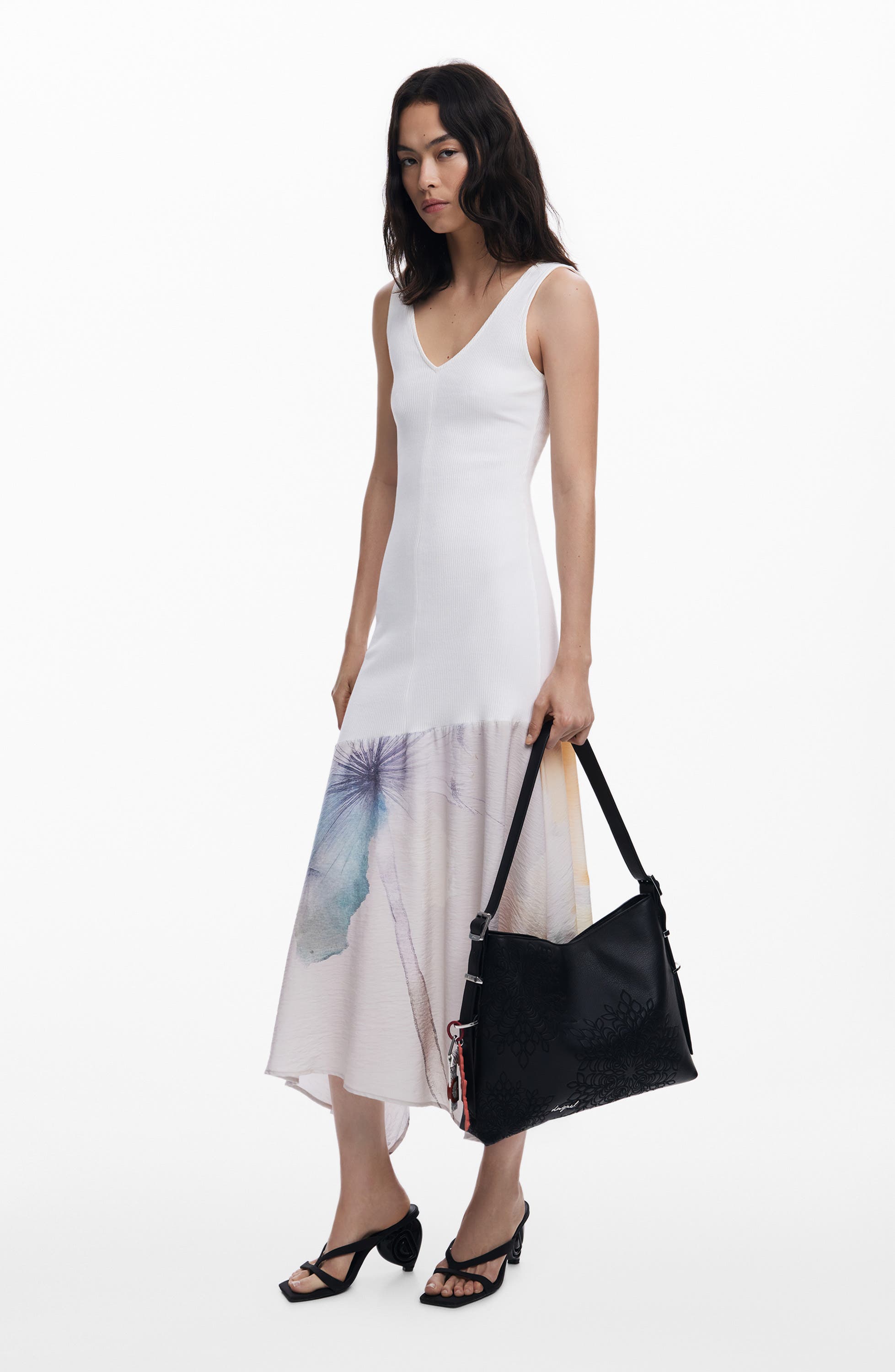 Desigual Faux Leather Shoulder Bag, Alternate, color, Black