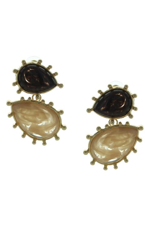 Laylana Pear Resin Drop Earrings