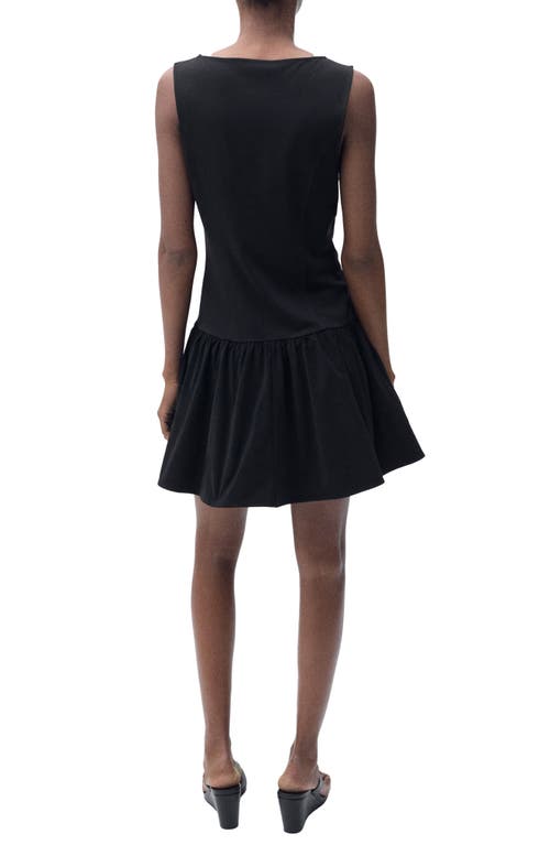Mango Ruffle Hem Sleeve Minidress