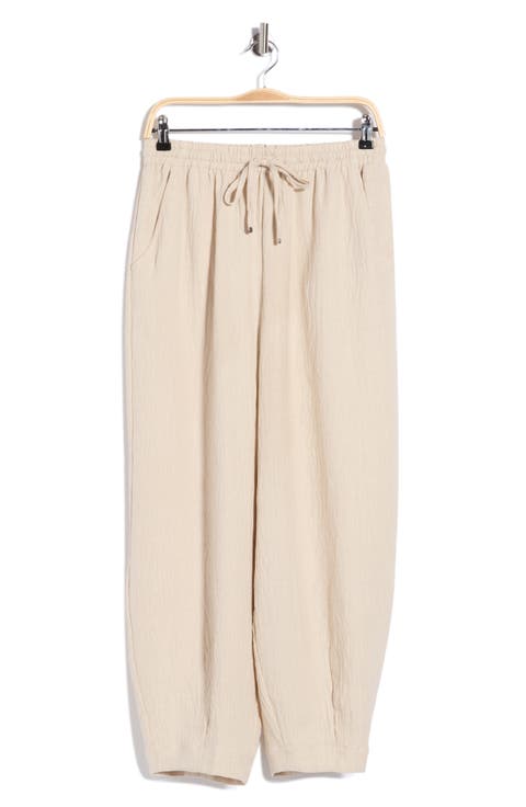Drawstring Waist Lantern Leg Pants