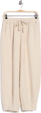 MAX STUDIO Drawstring Waist Lantern Leg Pants