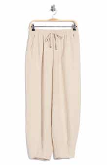 Drawstring Waist Lantern Leg Pants